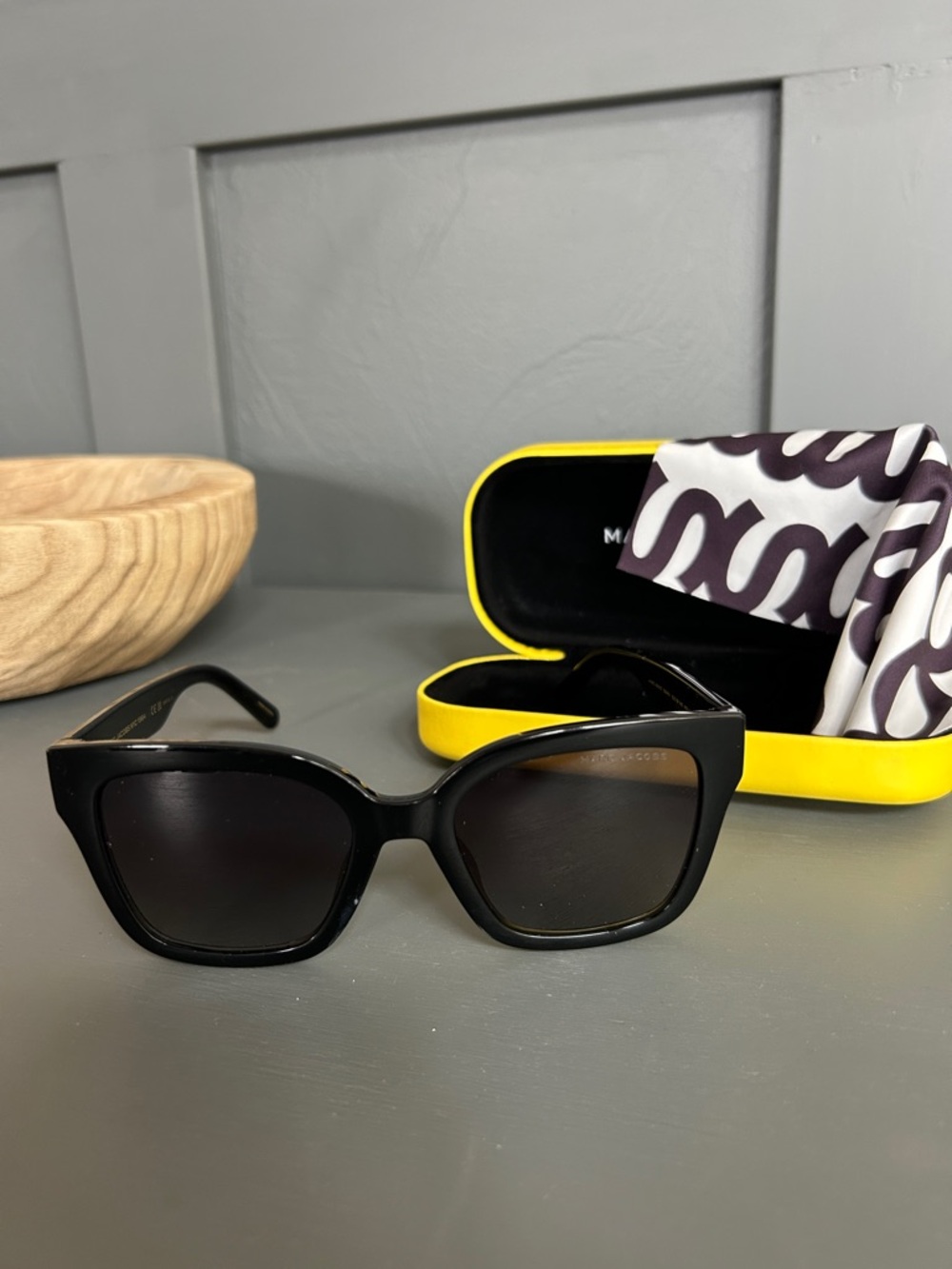 Marc Jacobs Square Logo Polarized Sunglasses